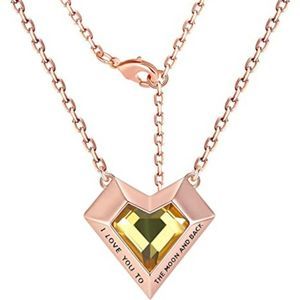 Leafael Ivy Heart Necklaces for Women, 925 Sterling Silver Chain